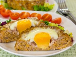 "Nests" of minced meat