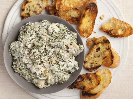 Photo Hot dip spinach and artichoke sauce