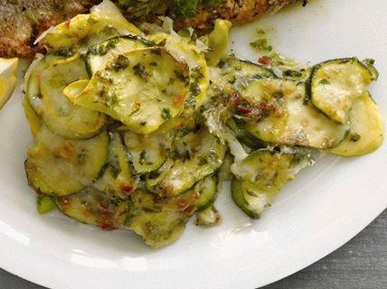 Photo of yellow zucchini gratin