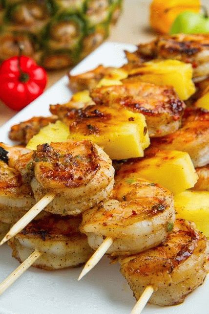 Photo Scallops on skewers