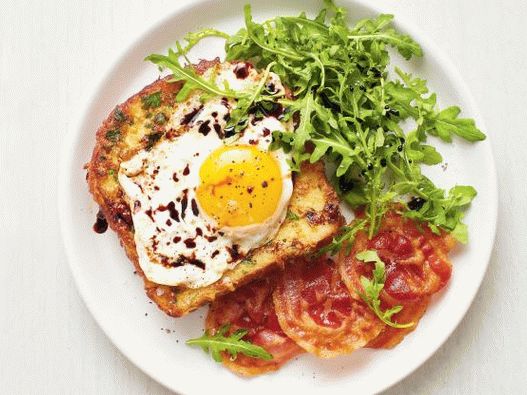 Photo of Croutons with Parmesan, Pancetta and Eggs
