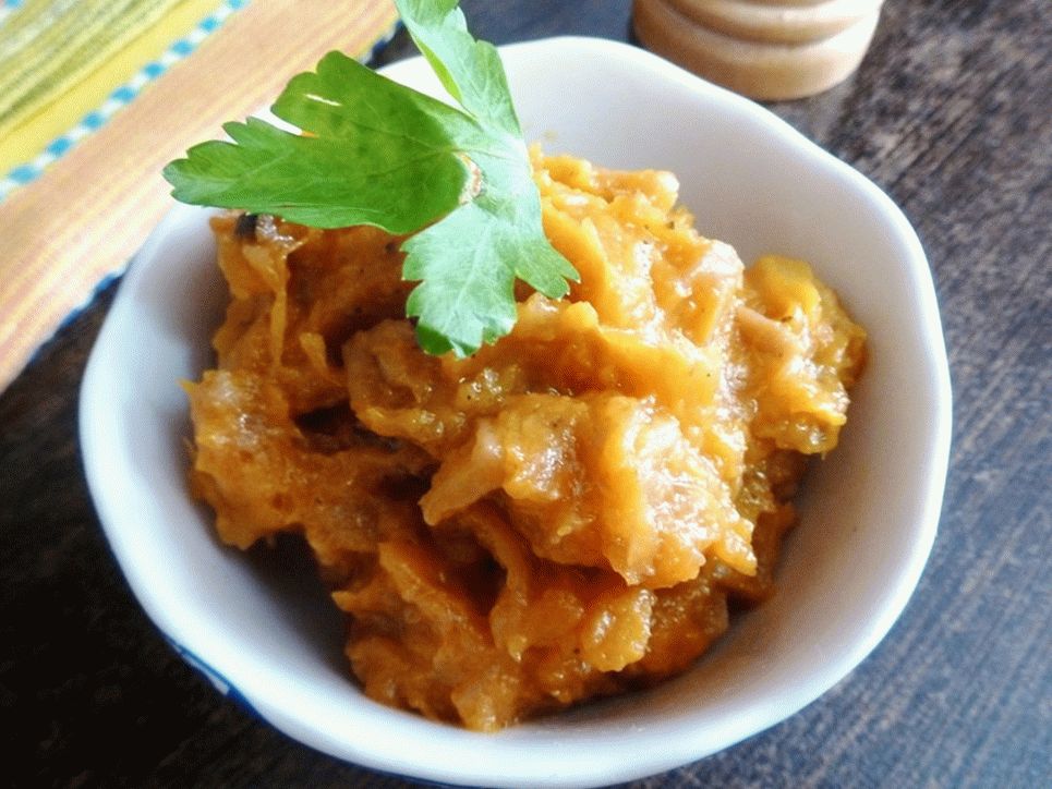 Mushroom caviar with pumpkin