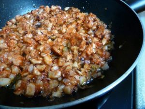 Mushroom caviar with pumpkin