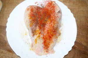 Breast with cherry