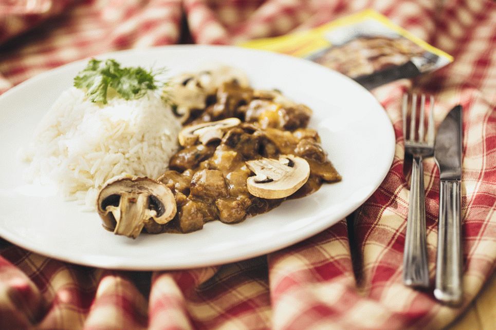 Forest mushroom goulash