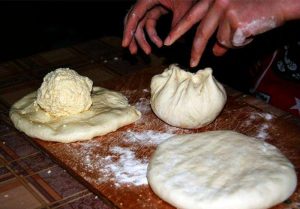 Khachapuri in a pan