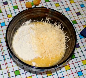 Hake in cheese batter