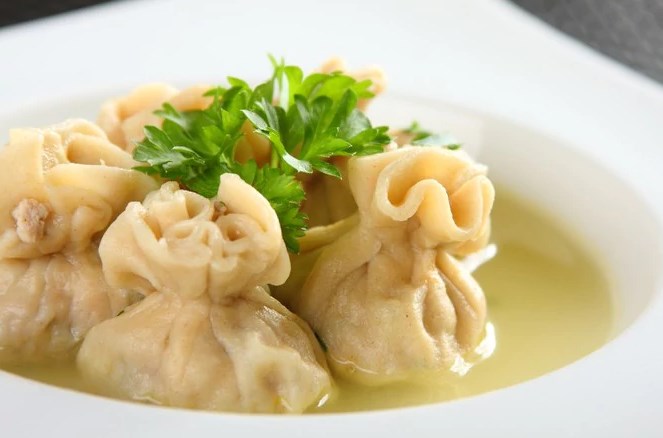 Khinkali with minced pork