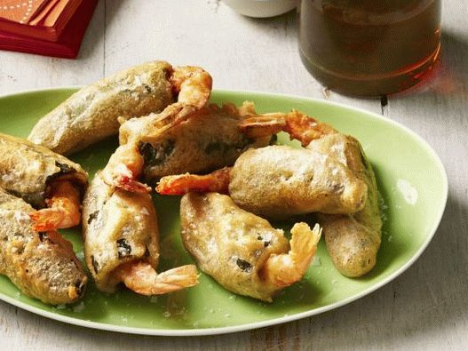 Photo of a jalapeno peppers cracker with shrimp in batter