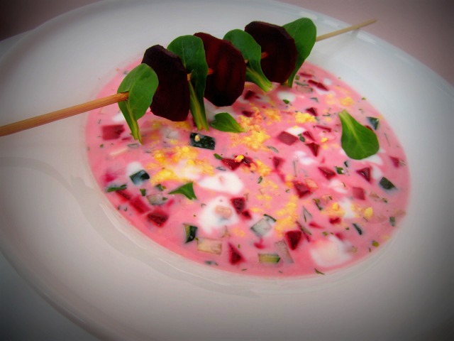 Cold beetroot soup