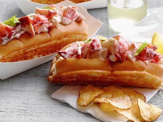 Photo Hot dog with lobster