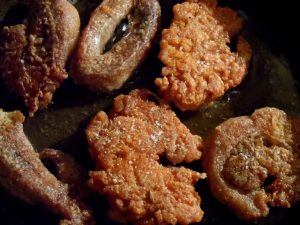 Fried pike caviar