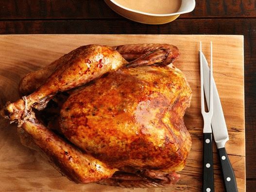 Photo Turkey, baked with wine, salted in brine