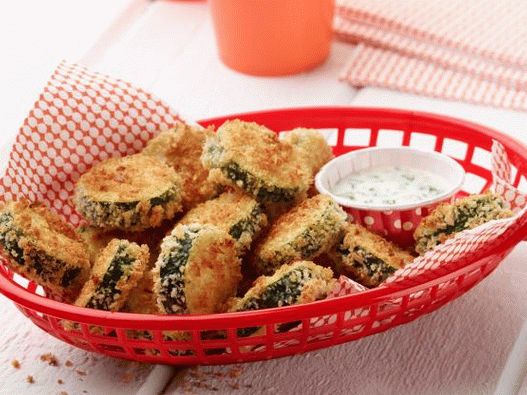 Photo of zucchini breadcrumbs breaded in breadcrumbs