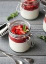 Panna cat can be decorated with fresh berries on top