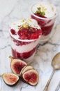 Panna-cat can be decorated with berry sauce on top