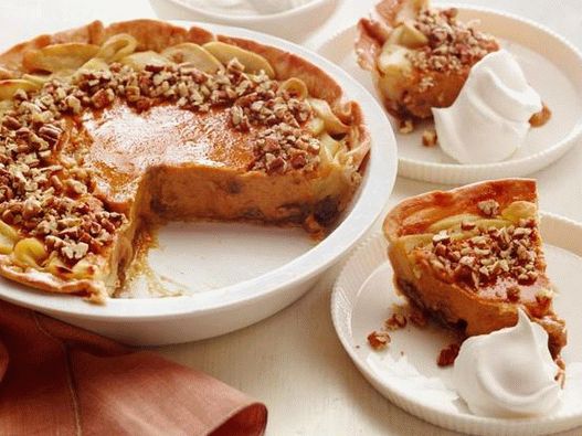 Photo How to make apple-pumpkin pie with walnuts