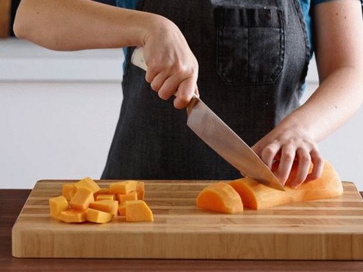 Cut the butternut squash