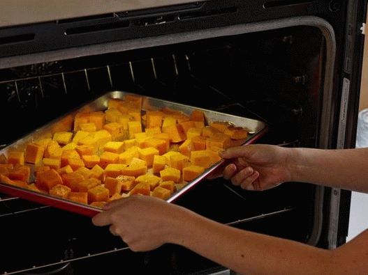 Bake butternut squash in the oven
