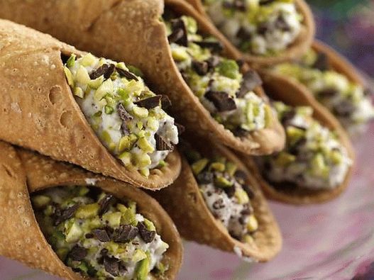 Photo of Cannoli with ricotta and chocolate chips