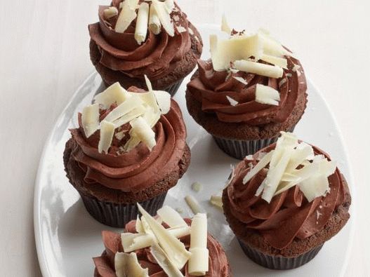 Photo Cupcake with chocolate filling