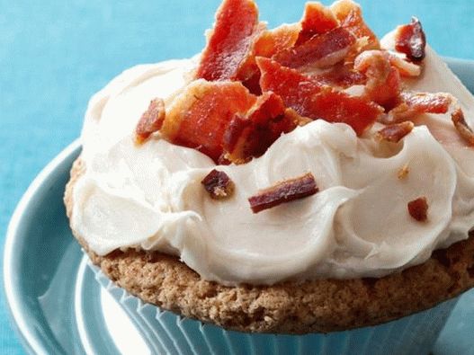 Photo Cupcakes with maple syrup and bacon