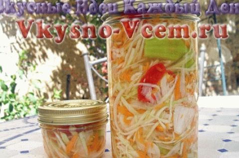 Winter recipes for cabbage salads in jars