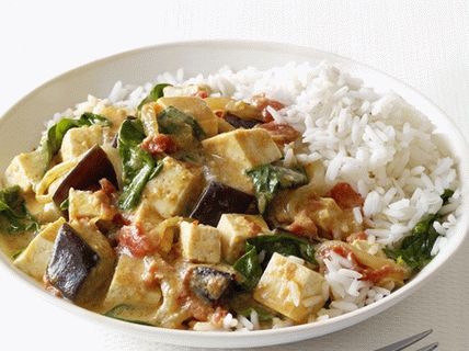Photo of eggplant curry with tofu