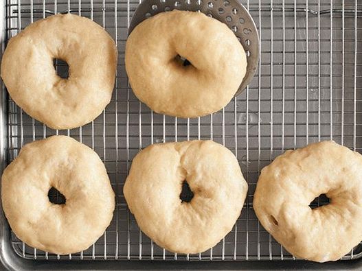Potato Bagels with Sweet Onions