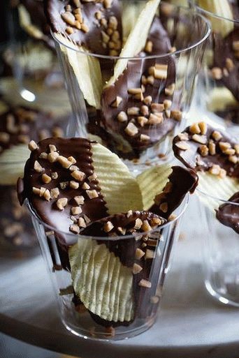 Photo Potato chips in chocolate