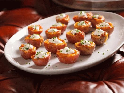 Photo Potato boats with cheese