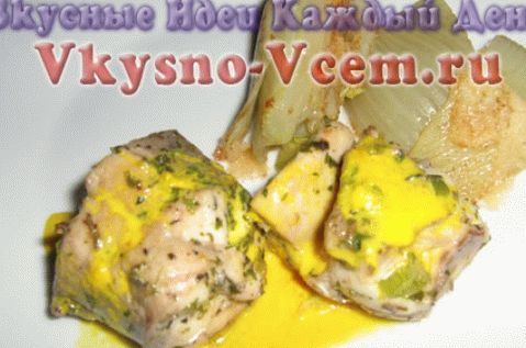 Katran shark fried in a delicious sauce