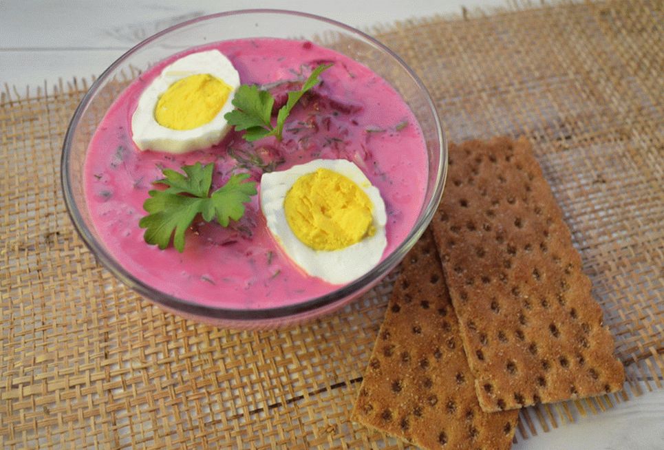 Kefir beetroot soup