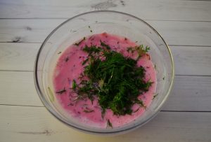 Kefir beetroot soup