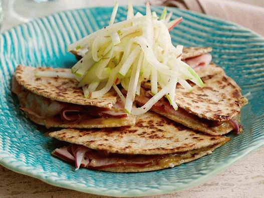 Photo of Quesadilla with ham and apples