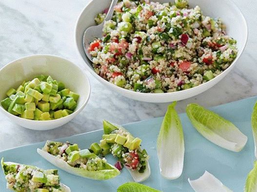 Photo of Quinoa for dinner in lettuce
