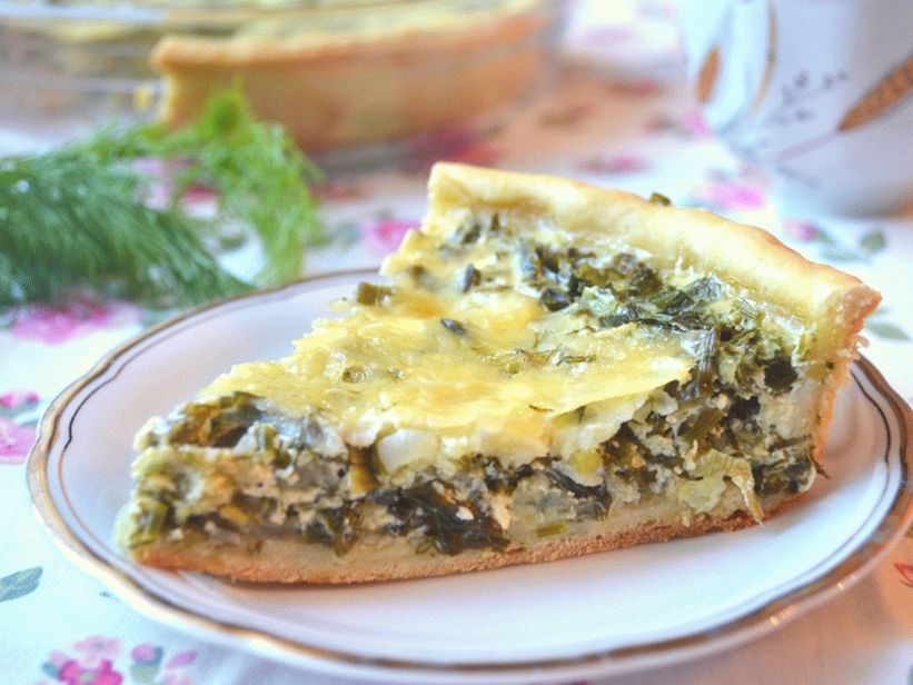 Quiche with green onions