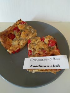 Clafuti with tomatoes