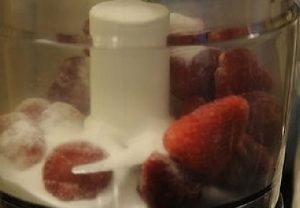 Strawberry sorbet