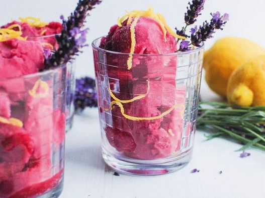 Photo Strawberry-lavender sorbet