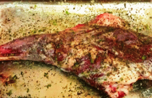 Smoked lamb leg