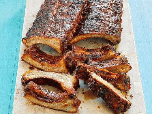 Photo Smoked pork ribs