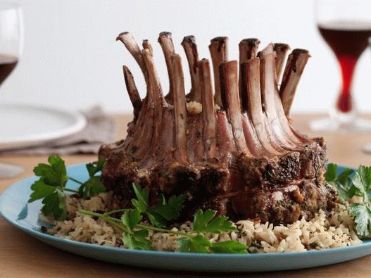 Photo Crown of lamb ribs