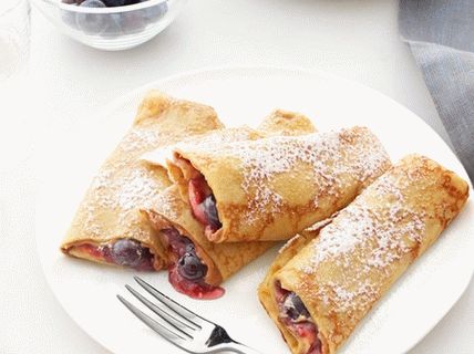 Photo of Peanut Butter, Blueberry and Jam Crepes