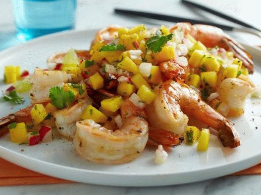 Photo of Grilled Shrimps with Mango, Lime and Radish Salsa