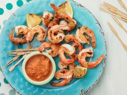 Photo of Grilled Shrimps with baked tomato sauce