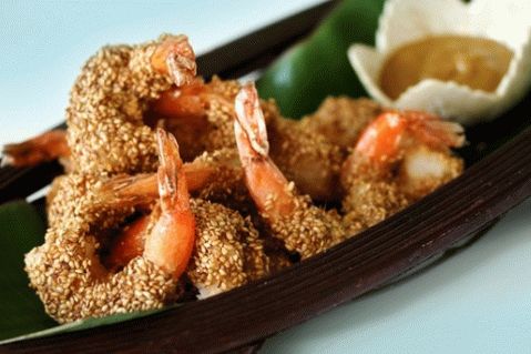 Fried prawns - delicious and practical