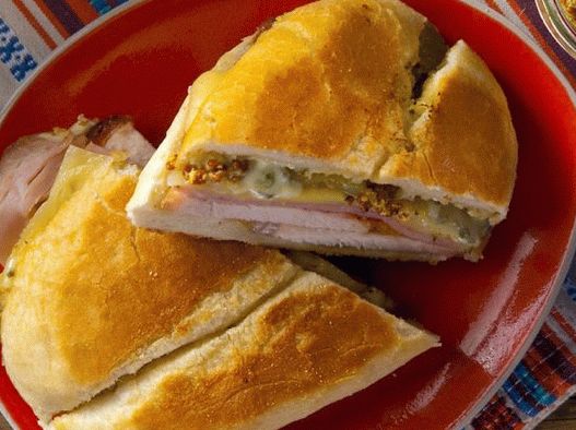 Photo of a Cuban sandwich with Moyo paste