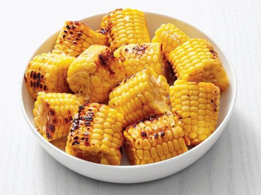 Photo of corn on the cob with grilled lemon pepper