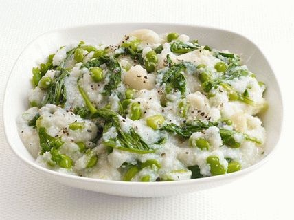 Photo Corn porridge with turnips and beans
